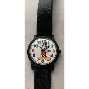 Vintage Lorus Mickey Mouse Watch Resin Case Quartz Three Hands New